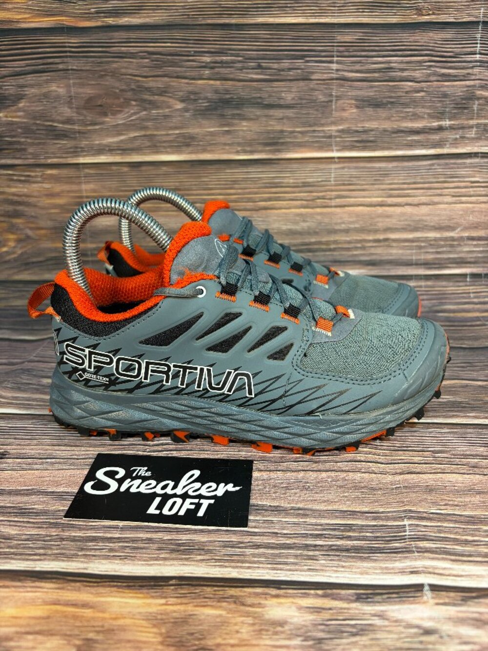 La Sportiva Lycan GTX Trail Running Shoes Women's Gray Orange Athletic Size 6